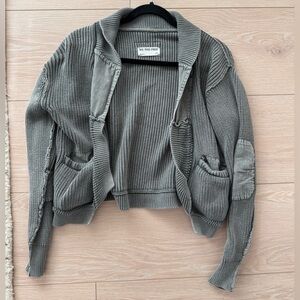 We The Free Sage Green Knit Cardigan